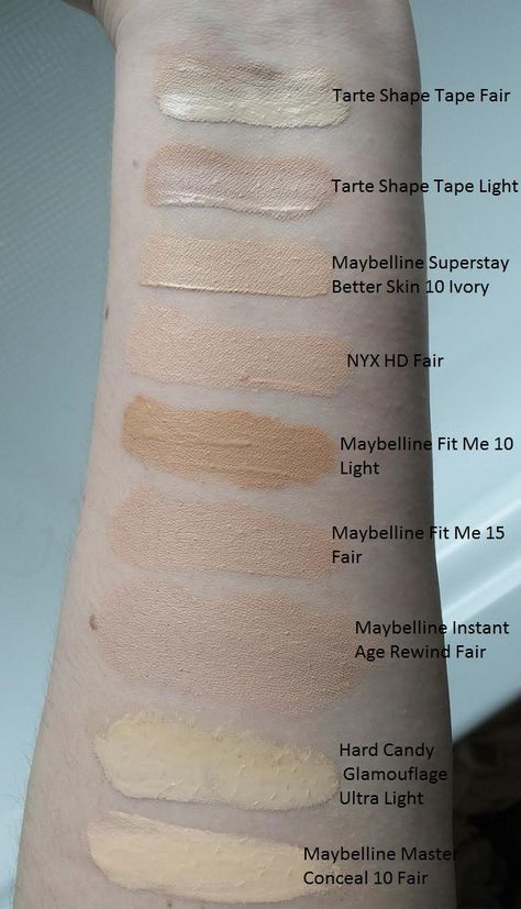 Maybelline Age Rewind Concealer Swatches, Age Rewind Concealer Swatches, Maybelline Concealer Shades, Foundation For Pale Skin, Concealer Swatches, Maybelline Age Rewind, Maybelline Eraser, Maybelline Age Rewind Concealer, Pale Foundation