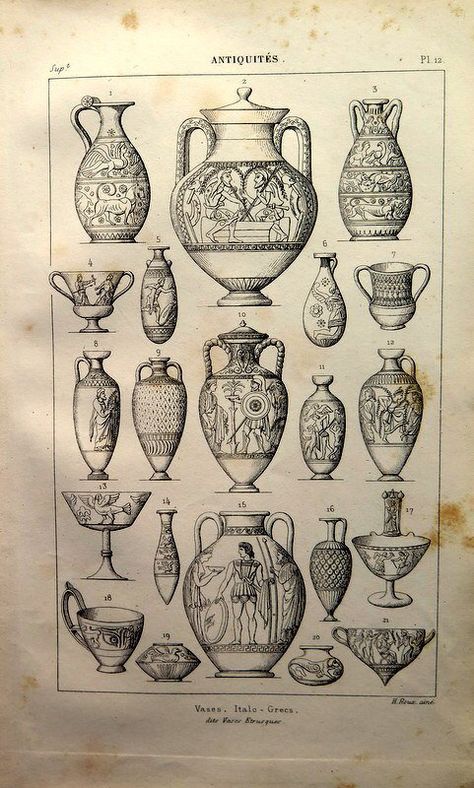 Greek Print, Ancient Vase, Vasos Vintage, Ancient Greek Pottery, Antique Vases, Ancient Greek Art, Greek Pottery, Greek Vases, Tatuaje A Color