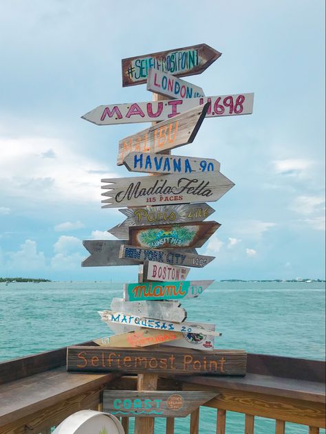 Cute directional sign in key west Key West Poster, Key West Vintage, Key West Map Illustration, Key West Sign Post, Map Of Key West Florida, Directional Signs, Cute Signs, Key West, York City