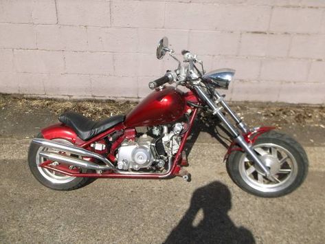 Diablo Mini Chopper 50cc - $450 Salem Bmw Motorcycle Adventure, Mini Chopper Motorcycle, Badass Motorcycle Helmets, Bike Modification, Custom Dirt Bike, Motorcycle Harley Davidson, Motorcycle Hairstyles, Motorcycle Ideas, Motor Custom