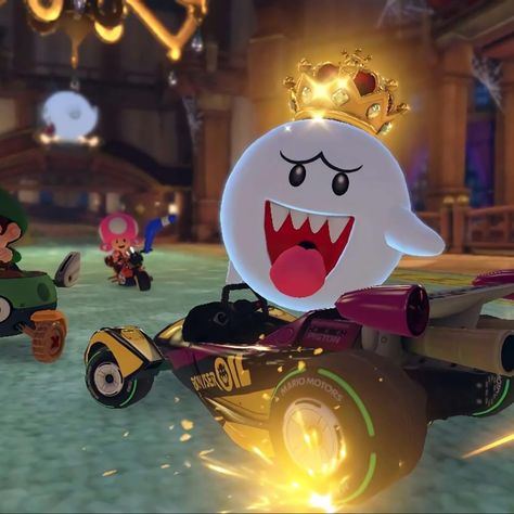 Boo Mario Bros, King Boo Mario, Boo Mario, Nintendo Mario Kart, Super Princess Peach, Grunge Pictures, King Boo, Mario Kart 8, Hello Kitty Crafts