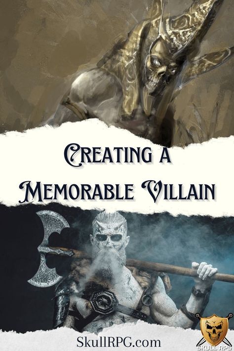 Creating Memorable Villain for Dungeons and Dragons by SkullRPG.com shows an undead Egyptian looking Lich as the top image and an frozen demon giant holding an axe as the bottom image. Dungeons And Dragons Villains, Create A Villain, Dungeons And Dragons Diy, Dm Tips, Dm Ideas, Dnd Dm, Dungeons And Dragons Adventures, The Caged Bird Sings, Dungeon Master's Guide