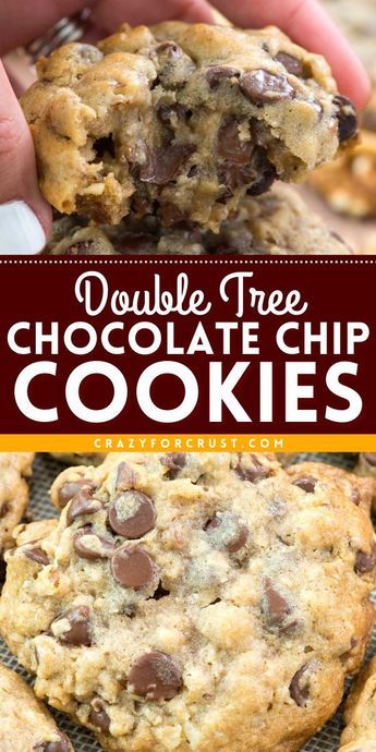 Better than DoubleTree chocolate chip cookies! This simple dessert recipe lets you have huge chocolate chip cookies that are melty and gooey. Full of oats and walnuts, these DoubleTree hotel cookies are an easy-to-make sweet treat you'll love! Better Than Doubletree Cookie Recipe, Milk Chocolate Cookies Recipes, Double Tree Cookie Recipes, Copycat Doubletree Hotel Cookie Recipe, Oatmeal Double Chocolate Chip Cookies, Quadruple Chocolate Cookies, Double Tree Hotel Chocolate Chip Cookies, Cookie Contest Winner Recipe, Toll House Chocolate Chip Cookies Recipe