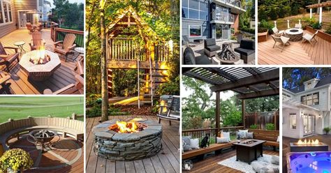 Decks and Patios | Decor Home Ideas Round Fire Pit Ideas, Sunken Fire Pit, Cozy Fire Pit, Barrel Fire Pit, Make A Fire Pit, Decks And Patios, Fire Area, Sunken Fire Pits, Decking Ideas