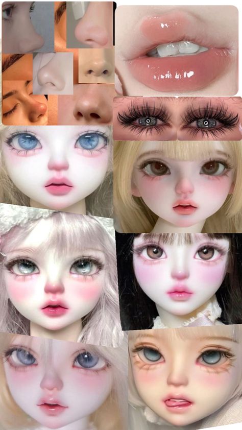 Aesthetic Roblox Royale High Outfits, Doll Makeup, Asian Eyes, Ap Art, Anime Dolls, Doll Eyes, Pretty Dolls, Pretty Makeup, Ball Jointed Dolls