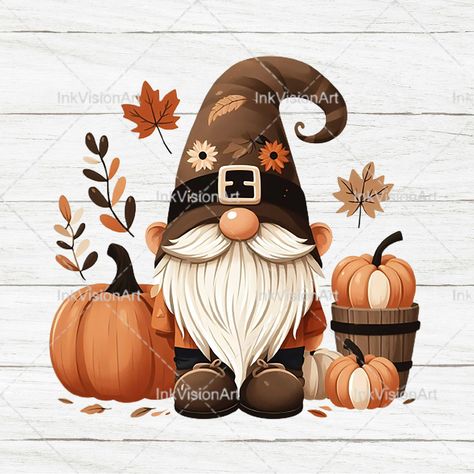 Thanksgiving Watercolor, Thanksgiving Gnomes, Thanksgiving Gnome, Sublimation Stickers, Sublimation Downloads, Fall Gnomes, Svg Sublimation, Gnome Decor, Gnome Pattern