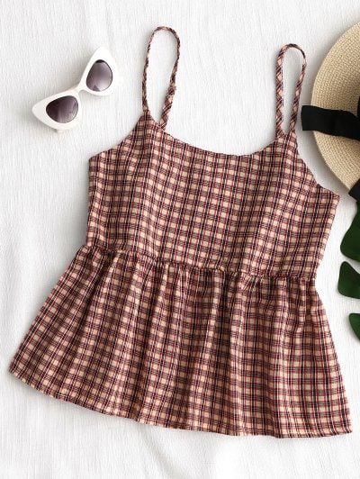 Brown Cami, Ruffle Tank Top, Fashion Tops Blouse, Trendy Fashion Tops, Crop Top Outfits, Diy Sewing Clothes, Fashion Attire, Cute Style, Girls Fashion Clothes