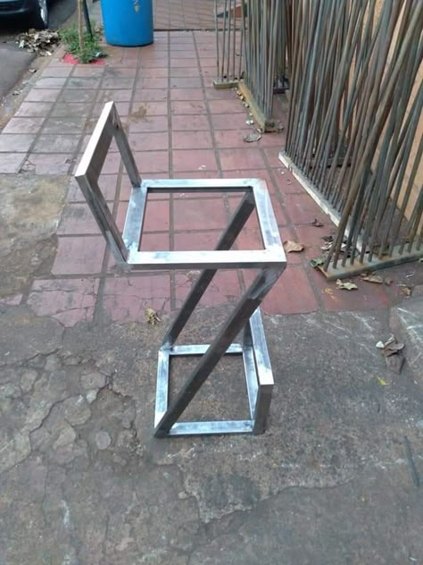 Diy Metal Bar Stools, Outdoor Bar Stools Diy, Custom Metal Furniture, Small Apartment Furniture, Diy Bar Stools, Tea Table Design, Welding Design, Cabinet Woodworking Plans, Steel Furniture Design