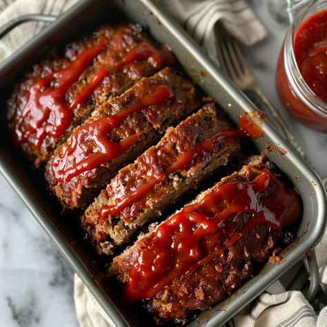 Indulge in classic meatloaf and tangy glaze juicy comfort, glazed to perfection—taste the nostalgia and create tomorrow's sandwich delight! Glaze For Meatloaf, Meatloaf Glaze Recipe, Glazed Meatloaf, Meatloaf Glaze, Southern Comfort Recipes, Meatloaf Sandwich, Meatloaf Ingredients, Classic Meatloaf Recipe, Comforting Dinner