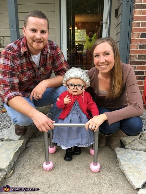 Twin Baby Costumes, Granny Halloween Costume, Old Lady Hair, Old People Costume, Old Lady Halloween Costume, Granny Costume, Funny Kid Costumes, Old Man Costume