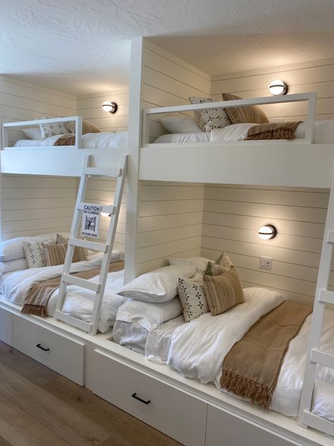 Bunk Bed Aesthetic, The Summer Of Broken Rules, Bunk Room Ideas, Bunk Bed Room, Bunk Bed Rooms, Diy Bunk Bed, Bunk Beds Built In, Built In Bunks, Bunk Rooms