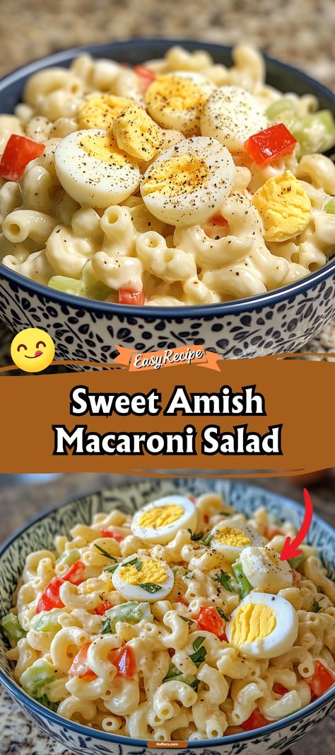 Sweet Amish Macaroni Salad Mac And Pea Salad, Macaroni Salad With Sour Cream, Easy Macaroni Salad With Eggs, Amish Pasta Salad 12 Tomatoes, Amish Pasta Salad Recipes, Macaroni Salad With Sweet Condensed Milk, Small Batch Macaroni Salad, Sweet Amish Macaroni Salad, Amish Macaroni Salad Recipe