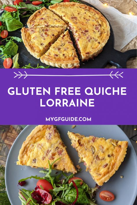 Gluten Free Quiche Lorraine, Best Quiche Recipe Ever, Gluten Free Quiche Recipes, Best Quiche Recipes, Homemade Quiche, Gluten Free Quiche, Quiche Lorraine Recipe, Egg Cream, Gluten Free Guide