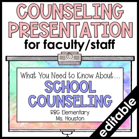 Elementary School Counselor Office, School Counselor Activities, School Counselor Classroom, Edits To Make, School Counselor Lessons, Middle School Counselor, School Counselor Office Decor, School Guidance Counselor, School Counseling Office