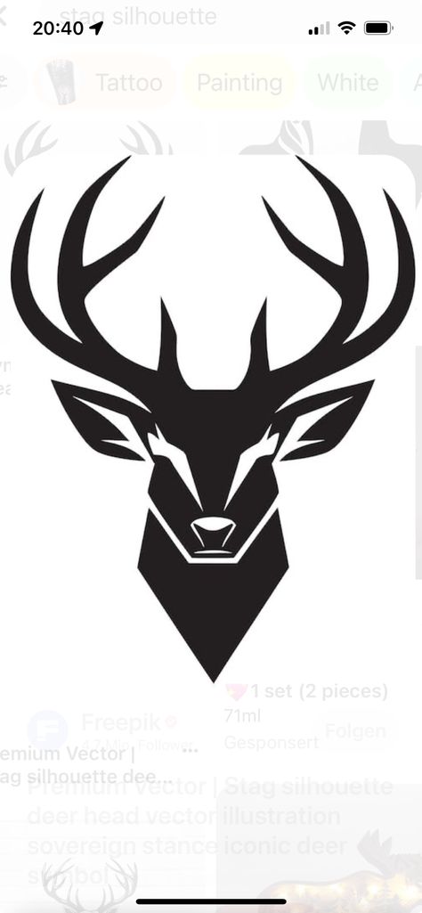 Deer Design Logo, Deer Symbol, Stag Silhouette, Arts Logo, Hunting Tattoos, Cafe Logo Design, Stag Design, Ford Diesel, Symbol Art