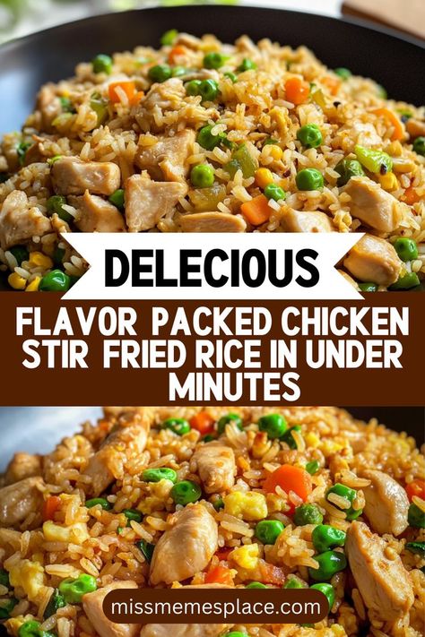 Vegetable Stir Fry Rice, Chicken Stir Fry Rice, Stir Fried Rice Recipe, Easy Chicken Fried Rice Recipe, Minute Rice Recipes, Rice Recipes Side, Easy Chicken Fried Rice, Chicken Fried Rice Recipe Easy, Best Fried Rice Recipe