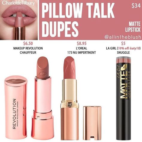 All In The Blush on Instagram: "The pillow talk dupes never end😉 As seen on @tiktok, @lorealusa 173 is another exact match for PT🙌🏼" Nude Lip Makeup, Lipstick For Fair Skin, Makeup Pictorial, Best Drugstore Makeup, Makeup List, Blush On, The Pillow, Makeup Swatches, La Girl