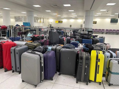 BRITS have been warned travel luggage chaos could last MONTHS as bags today piled up at Gatwick Airport. Suitcases were today abandoned by travellers returning to the Sussex airport after they waited for them for more than an hour. Families desperate for a summer holiday have this weekend faced travel chaos with massive queues at […] Airport Suitcase Photo, Travel Suitcase Aesthetic Airport, Airport Suitcase, Luggage At Airport, Traveling Luggage, Airport Tickets, Airport Luggage, Excess Baggage, Credit Card App