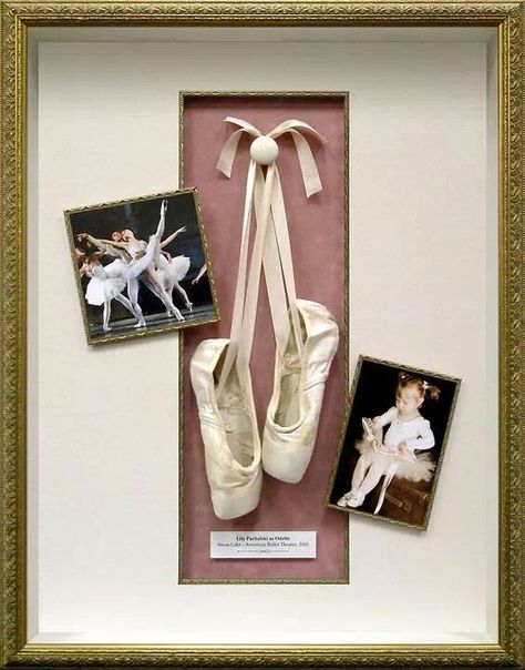 Framing dance shoes Ballet Crafts, Ballet Room, Framing Ideas, Island Pictures, Prima Ballerina, Best Gift Ever, Sports Jerseys, Military Medals, Picture Framing