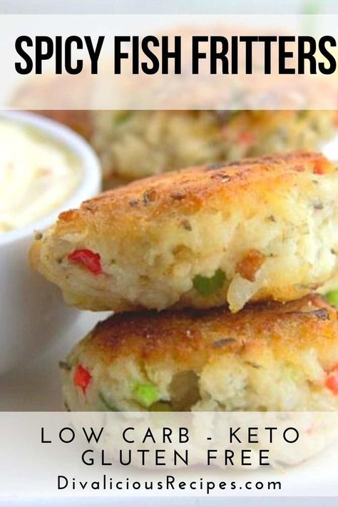 Low Carb Fish Cakes, Caribbean Keto Recipes, Low Carb Caribbean Recipes, Keto Fish Cakes, Fish Fritters, Keto Fish, Fish Cakes, Boiled Egg Diet Plan, Low Carb Diets