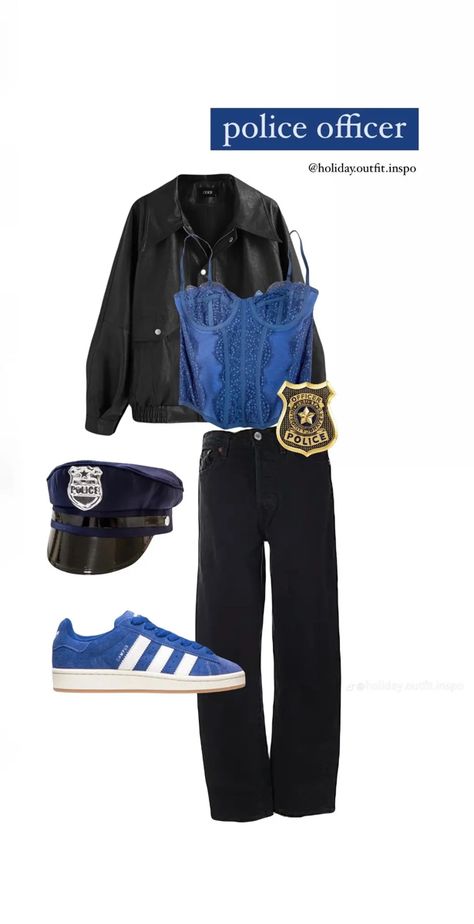 Cop Costume Diy, Policeman Costume, Police Officer Halloween Costume, Police Officer Halloween, Police Halloween Costumes, School Collage, Police Officer Costume, Halloween Costumes Diy Couples, Fashion Costume Halloween