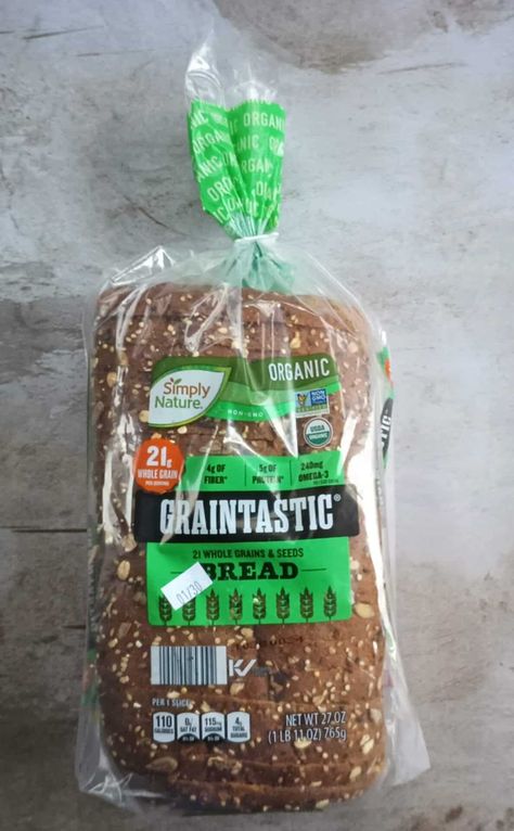 Simply Nature Graintastic Organic Bread Organic Bread, Bread Packaging, Pepperidge Farm, Sandwich Bread, Slice Of Bread, White Bread, Dietary Fiber, Nutrition Information, Usda Organic