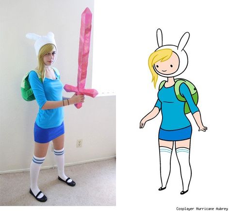 Fionna cosplay Fionna And Cake Cosplay, Fionna Cosplay, Fiona Adventure Time, Fiona Costume, Adventure Time Costume, Adventure Time Clothes, Cake Costume, Adventure Time Cosplay, Comic Con Costumes