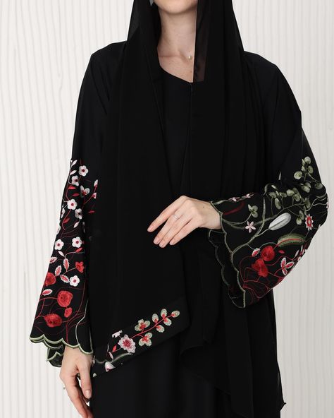 We are now down to the last few hours! Hurry and pre-order Zeina from our Eden Elegance collection before 11.59pm ladies!🫣 Abaya Embroidery Design, Abaya Embroidery, Embroidery Abaya, Abaya Fashion Dubai, Sleeves Embroidery, Embroidery Fashion Detail, Black Abaya, Dress Book, Goth Nails