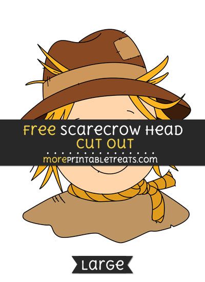 Scarecrow Head Cut Out - Large How To Make A Scarecrow Head, Scarecrow Faces Pattern, Make A Scarecrow, Scarecrow Hat, Diy Scarecrow, Scarecrow Face, Bushel Baskets, Free Printable Crafts, Fall Decor Diy Crafts