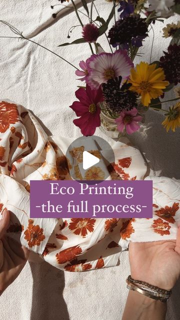 Jamie Young - Natural Dye Educator on Instagram: "A coreopsis eco print sampler. 🌼  A few folks have asked for example prints of the different varieties of coreopsis flowers so I made this eco print sampler with the 5 varieties they are currently blooming in my garden. 🌿✨  1. Plains coreopsis 2. Incredible Swirl  3. Lance Leaf 4. Red & gold uptick 5. Sterntaler  For this sampler, I worked with bamboo silk, mordanted with method 3 from my online ‘Printing with Flowers & Leaves’ course. ✨This is the last weekend to receive 50% off with code SPRING50✨ 👉🏼Comment LINK & I’ll send the info straight to your inbox.   The ecoprinting process involves laying the mordanted fabric onto a barrier, arranging the flowers on top, rolling the ensemble onto a dowel, and steaming it to transfer the natur Printing With Flowers, Eco Printing Tutorial, Iron Mineral, Eco Printing Textiles, Eco Dyeing Fabric, Yellow Prints, Diy Tie Dye Designs, Tie Dye Patterns Diy, Fabric Dyeing Techniques