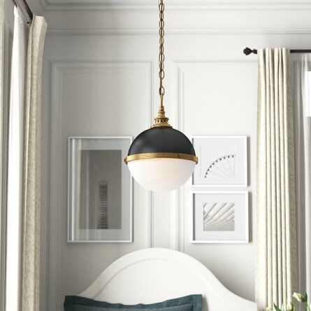 Longshore Tides Barriffe 2 - Light Single Globe Pendant | Wayfair Globe Pendant Light Dining Room, Black Pendants Over Kitchen Island, Ball Lights Hanging, Globe Pendant Light Kitchen, Industrial Pendant Lighting, Entry Light, Round Pendant Light, Globe Pendant Light, Wayfair Furniture