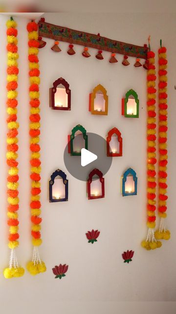 Diwali Home Entrance Decor, Diwali Entrance Decorations, Diwali Decorations At Home Ideas, Home Decoration For Diwali, Diwali Puja Decorations At Home, Diwali Lamps Handmade, Diwali Party Decorations At Home, Home Decor Ideas For Diwali, Diwali Decorations At Home Entrance