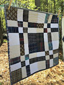 Quilts For Men Patterns, Jean Quilt, Big Block Quilts, Memory Blanket, Memory Quilts, Design House Stockholm, Quick Quilt, Flannel Quilts, Plaid Quilt