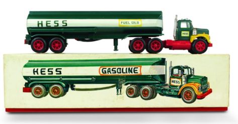 Take A Look At How Much The Hess Toy Trucks Have Changed Throughout The Years Hess Trucks, Toy Helicopters, Tanker Ship, Box Trailer, Toy Boats, Tanker Truck, Oil Tanker, Tanker Trucking, Popular Toys