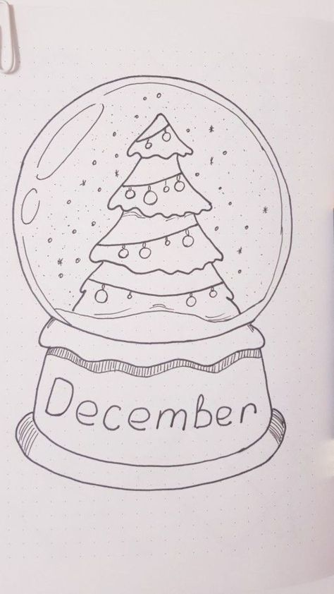 December Month Journal Ideas, Crismas Art Ideas, December Bulletin Journal Ideas, December Notebook Ideas, December Doodles Easy, December Journal Ideas Cover, December Bujo Monthly Spread, December Journal Spread, Things To Draw Christmas Themed