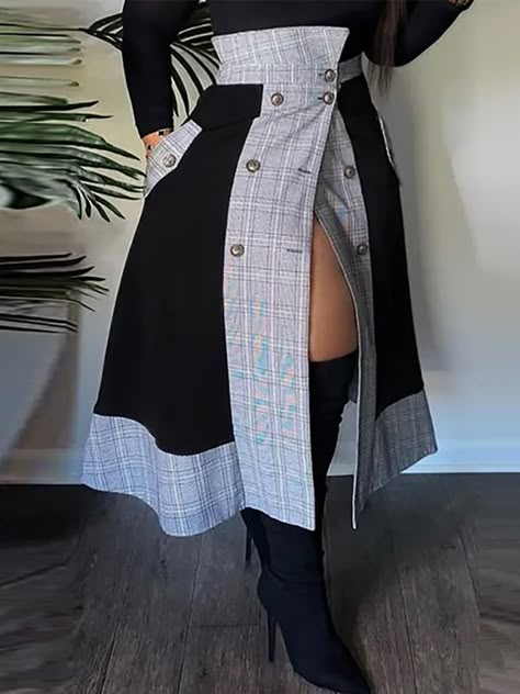 onecozyday Business Casual Skirt, Long Sleeve Turtleneck Dress, Turtleneck Dress, Classy Casual Outfits, Classy Casual, Plus Size Skirts, Long Sleeve Turtleneck, Casual Skirt, Fall Fashion Outfits