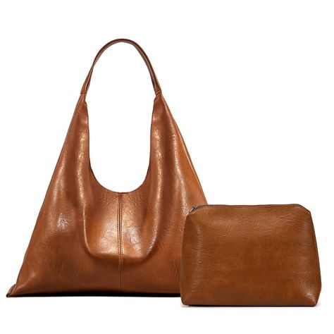 PRICES MAY VARY. High-Quality Material:Hobo bag is made of high-quality PU leather which is soft, lightweight, smooth to the touch. Quality hardware make the bag more durability and beautiful Bag Set:The large bag size is 46 cm x 11 cm x 51 cm, strap length is 24 cm, strap width 3.5 cm, large enough interior space for a variety of large-sized items such as phones, computers.Purse size is 24 cm x 8 cm x 22 cm,purse for storing rings, coin Fashion Bag:The magnetic closure is designed for your conv Purse Outfit, Hobo Shoulder Bag, Purse For Women, Tote Handbag, Large Bag, Leather Hobo, Bag Set, Pharmacy Gifts, Beautiful Bags