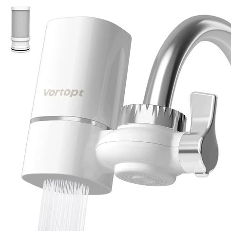 Faucet Water Filter for Sink - NSF Certified Water Purifier for Faucet, 400 Gallons Faucet Mount Tap Water Filtration System for Kitchen, Bathroom, Reduces Lead, Chlorine, Bad Taste, T1 Go Checkout at: https://mzgadgetory.myshopify.com/products/vortopt-faucet-water-filter-for-sink-nsf-certified-water-purifier-for-faucet-400-gallons-faucet-mount-tap-water-filtration-system-for-kitchen-bathroom-reduces-lead-chlorine-bad-taste-t1 #sinkfaucet #faucet #waterfilterforsink #waterpurifier #waterfilte... Faucet Water Filter, Tap Water Filter, Filtered Water Faucet, Best Water Filter, Sink Water Filter, White Faucet, Safe Drinking Water, Water Enhancer, Masculine Energy