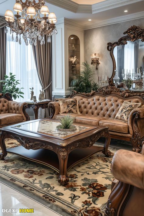 Opulent Art Nouveau living room with intricate details and luxurious furnishings. White Room Decor Bedroom, Art Nouveau Living Room, Classic Furniture Living Room, Salas Living Room, Luxury Sofa Living Room, White Room Decor, Art Nouveau Decor, Latest Living Room Designs, Furniture Design Chair