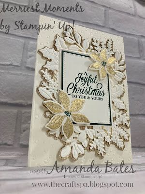 Stampin Up Merriest Moments Cards, Merriest Moments Stampin Up Cards, Merriest Moments Cards, Stampin Up Christmas Cards 2022, Tealight Ornaments, Merriest Moments, Stampin Up Weihnachten, Homemade Holiday Cards, Poinsettia Cards