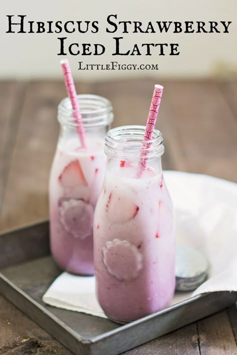 Resep Smoothie, Pink Drink, Milk Shakes, Latte Recipe, Tea Latte, Pink Drinks, Iced Latte, Delicious Drinks, Iced Drinks