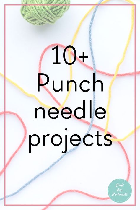 10+ Punch needle projects - Craft with Cartwright Punch Embroidery Projects, Punch Yarn Art, Punch Needle Small Projects, Needle Punching Patterns, Patterns For Punch Needle, Embroidery Punch Needle Tutorial, Free Needle Punch Patterns, Needle Punch Embroidery Patterns, Printable Punch Needle Patterns