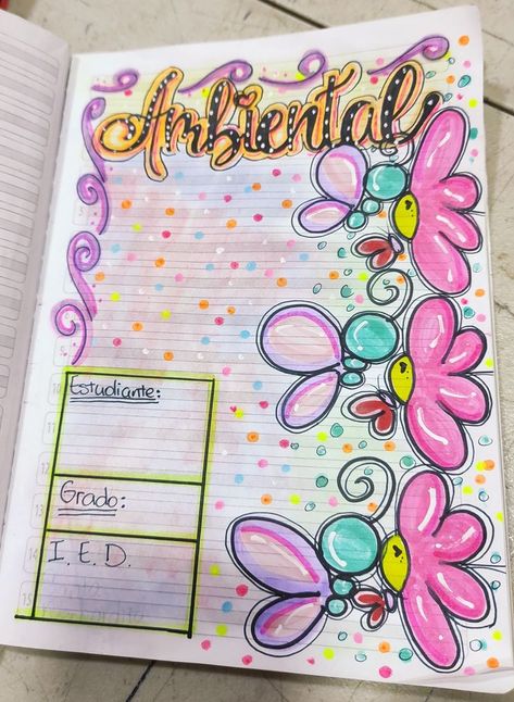 Math Notebook Cover, Butterfly Art Drawing, Back Cover Design, Book Art Projects, Paper Art Design, Bond Paper Design, Bullet Journal Paper, Diy Journal Books