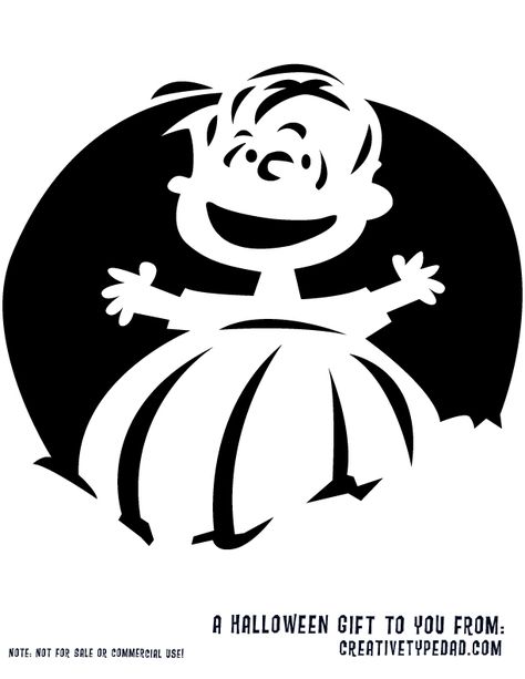 Linus/the Great Pumpkin Stencil, Ok, I just used this stencil to carve a funkin (pin coming soon) and it comes out really well.  The one tip I would give though, Hot Craft knife or else you are going to break the detail work. Pumpkin Carving Stencils Free Printable, Free Pumpkin Carving Stencils Printable, Pumpkin Carving Templates Printable Free, Pumpkin Carving Ideas Disney, Pumpkin Carving Ideas Stencils, Free Printable Pumpkin Carving Stencils, Charlie Brown Pumpkin, Free Pumpkin Carving Stencils, Pumpkin Carving Stencils Templates