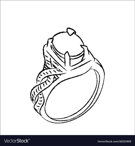 Rings Drawing Reference, Wedding Ring Drawing, Rings Drawing, Ring Drawing, April Challenge, White Cartoon, Black And White Cartoon, Dresses Classy, Inexpensive Wedding Venues