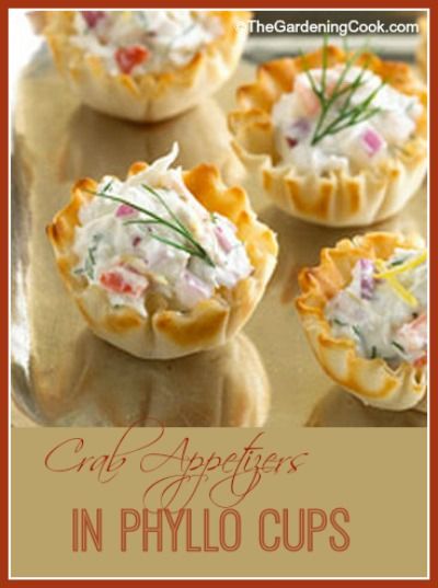 Crab Appetizer, Cream Cheese Appetizer, Phyllo Cups, Small Appetizers, Crab Dip, Wontons, Party Platters, Finger Food Appetizers, Snacks Für Party