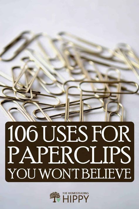 Paperclips have a million uses; we have over a hundred you can try in this article. #paperclips #DIY Paper Clips Diy, Paperclip Crafts, Jewelry Hacks, Diy Gadgets, Homesteading Skills, Cleaning Guide, Crafts Hacks, Paper Clips, Recycled Crafts