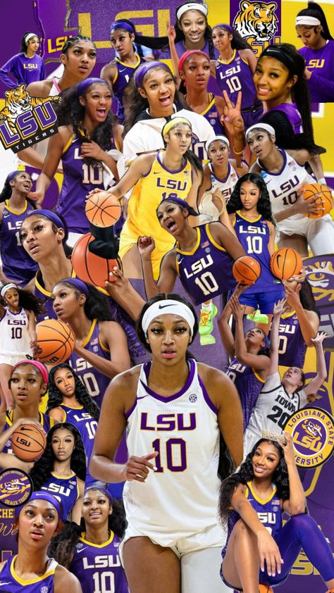 #angelreese #lsu #tigers Angel Reese Wallpaper, Lsu Basketball Women, Lsu Gymnastics, Lsu University, Best Dunks, Basketball Pictures Poses, Black Lives Matter Art, Uconn Womens Basketball, Basketball Videos