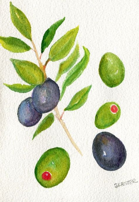 Yachtie Life, Olives Drawing, Olives Illustration, Olive Drawing, Olive Painting, Olive Illustration, Olive Watercolor, Olive Tattoo, Olive Art