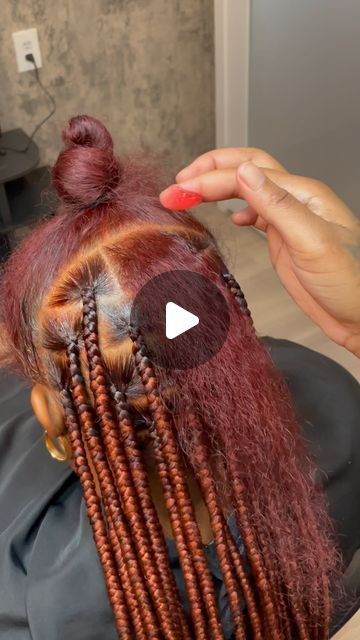 350 Hair Color Braids, Auburn Knotless Box Braids, Fall Color Knotless Braids, Orange And Blonde Braids, Burgundy Boho Knotless Braids, Small Knotless Braids With Color, Transitional Hairstyles, Ginger Color Braids, Color 350 Braids